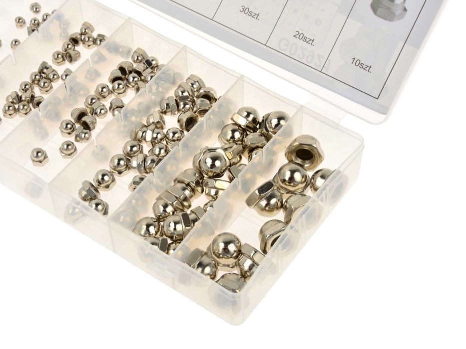 Geko набір ковпачків 150 шт G02921, Набор гаек с колпачком GEKO