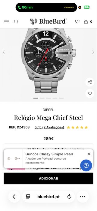Relogio Diesel cinza