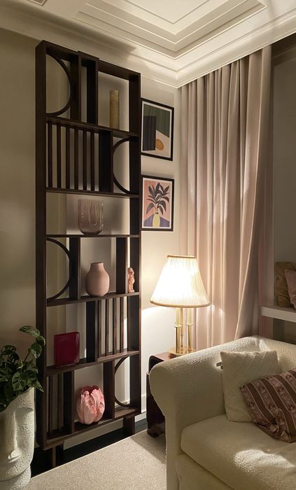 Regał ozdobny ścianka drewniana dąb