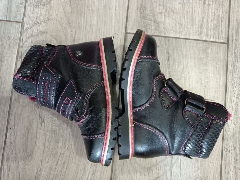 Дитячі зимові черевики, чоботи для дівчинки, Lasocki, чорні,  22 р.