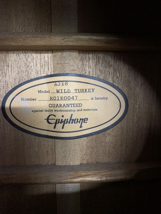 Акустична гітара Epiphone AJ-18 Wild Turkey (Korea, limited edition)