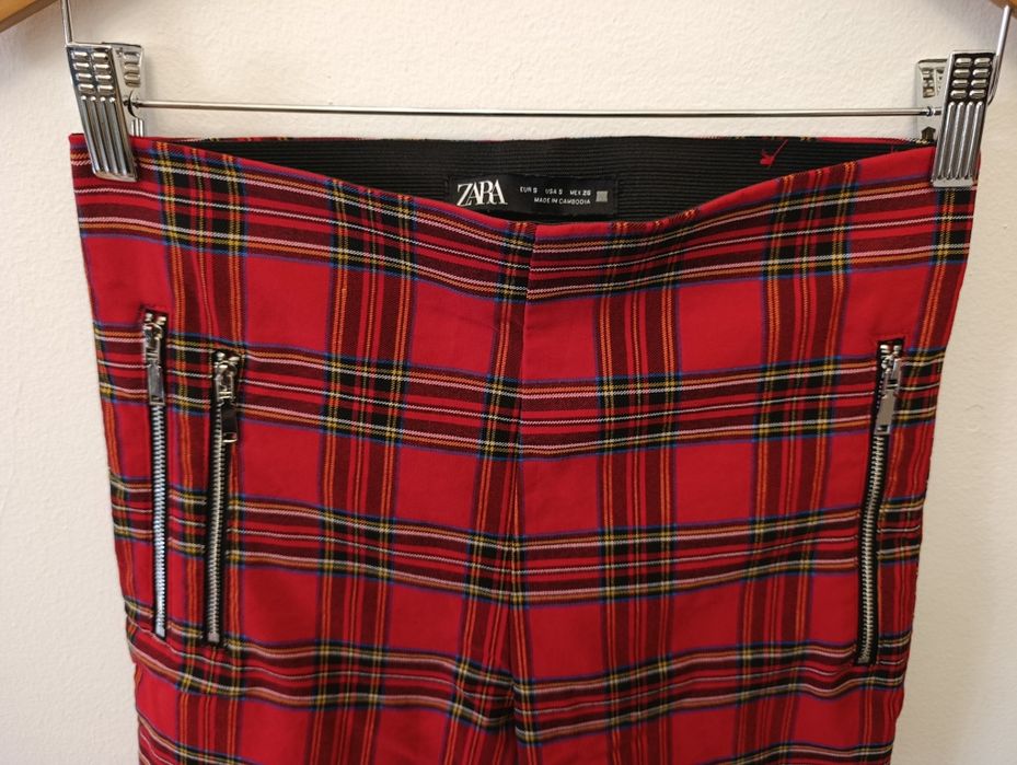 Calças tartan Zara S
