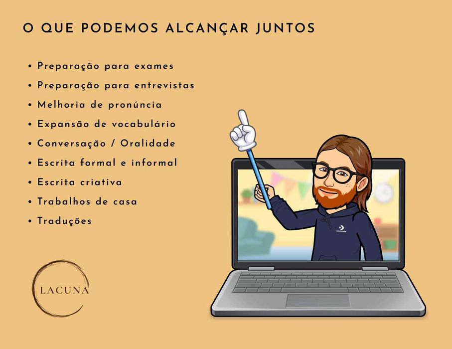 Aulas Online de Inglês/Português - LACUNA Explicações