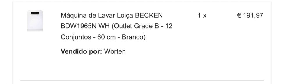 Máquina louça Becken