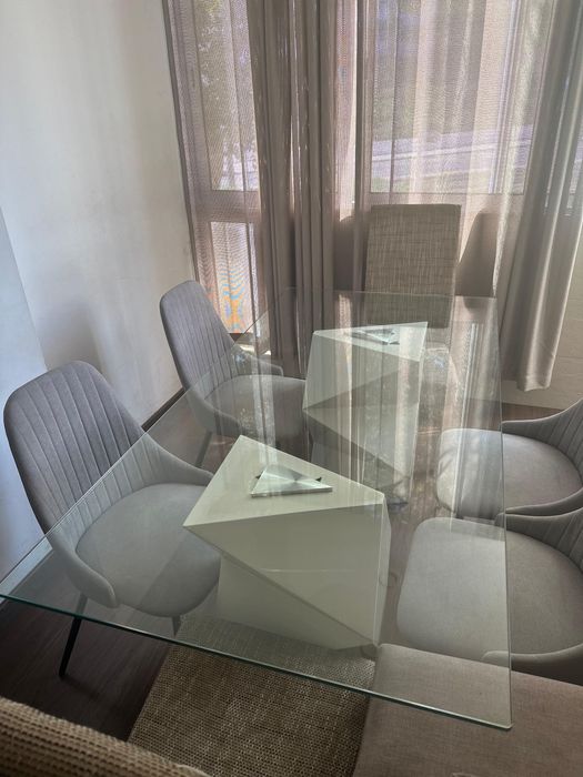 mesa de vidro moderna