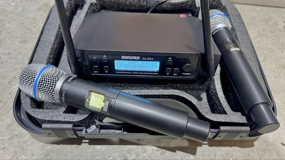 Радіосистема Shure GLXD Beta87 з 2 ручними мікрофонами, радіомікрофон