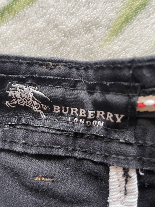 Bawełniane damskie spodnie Burberry rozmiar 32