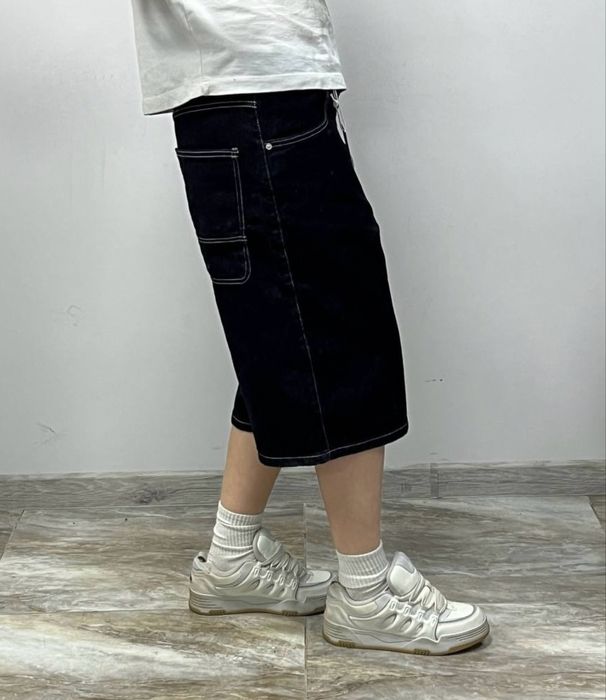 Нові широкі шорти джинсові BAGGY raw shorts широкие шорты реп ecko sk8