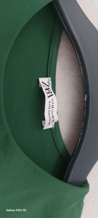 Zielony/butelkowy top , ZARA
