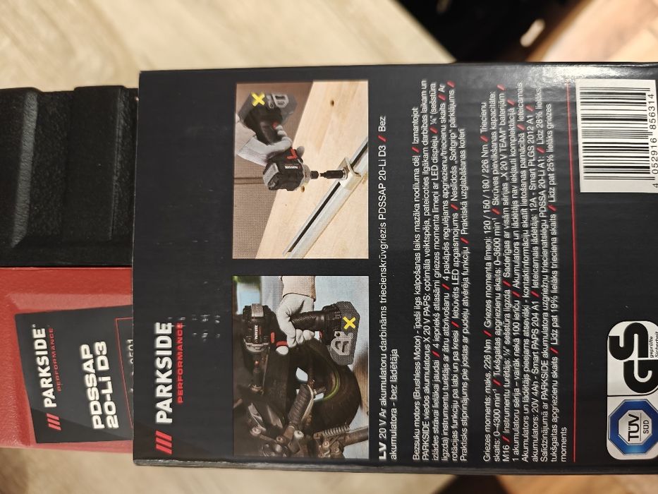 Zakretarka Parkside Performance 20 V, PDSSAP D3