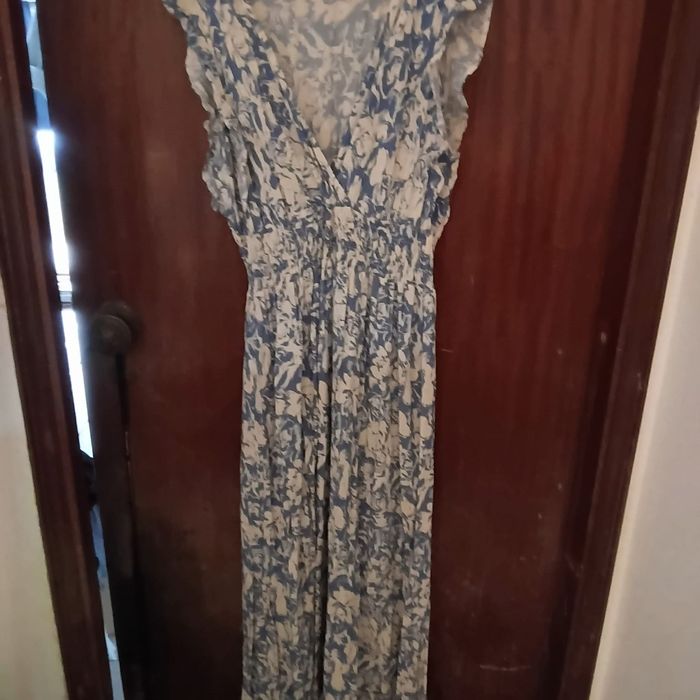 Vestido estampado cumprido