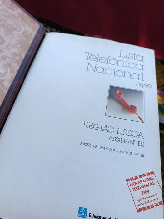 Lista telefónica encadernada 88/89/
