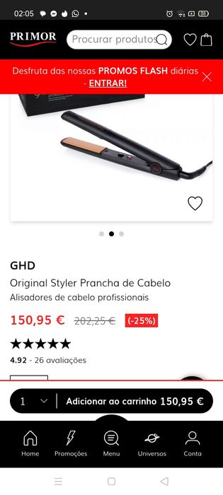 prancha de cabelo ghd profissional