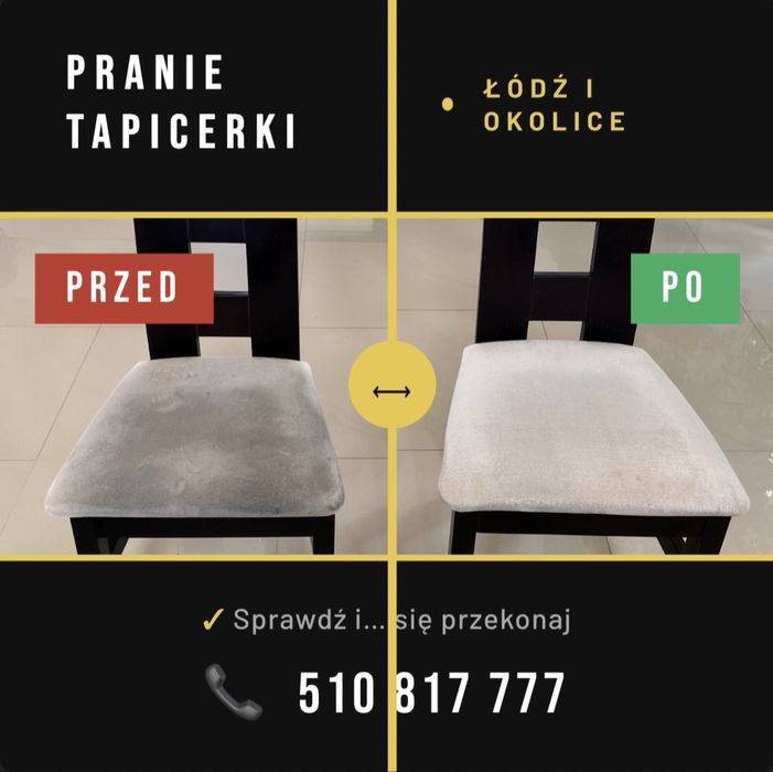 Pranie tapicerki / kanap / foteli z dojazdem – Łódź i okolice