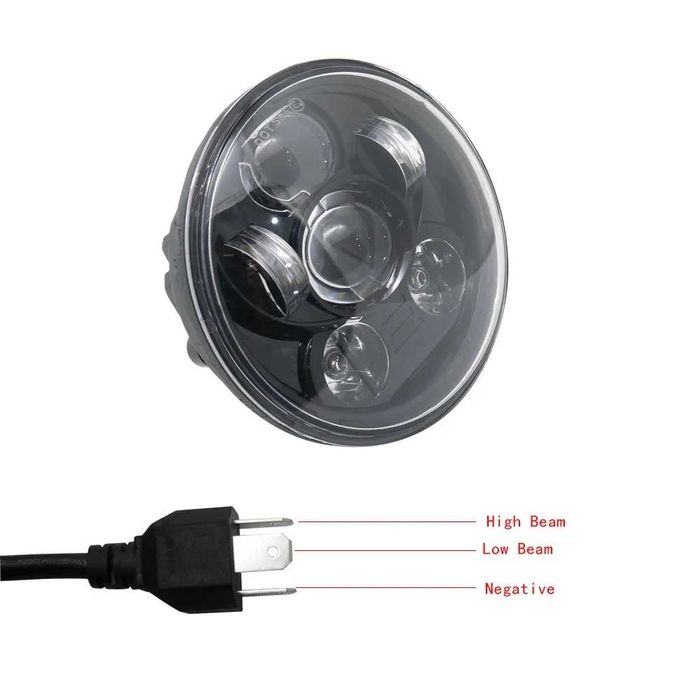 Farol frontal LED 5.75 pol cafe racer bobber chopper