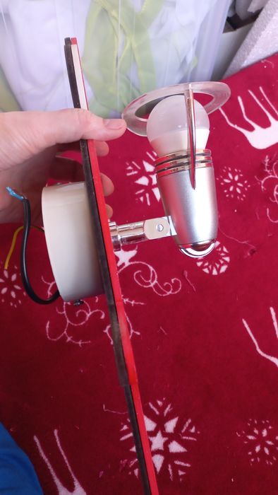 Бра, настінний світильник,  в дитячу, червоний, папуга, птах