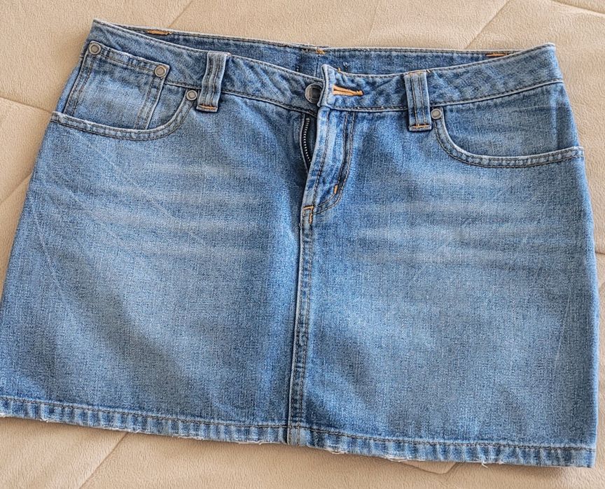 Спідниця  ONLY Jeans S/M міні коротка голуба синя Б/у