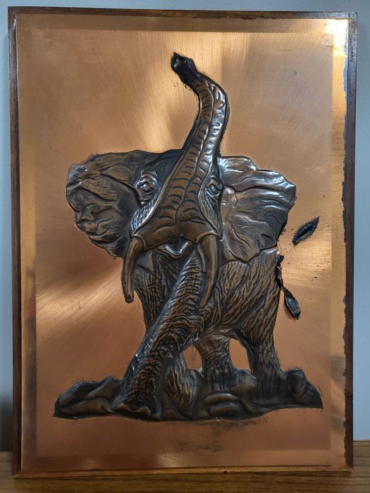 Quadro elefante cobre
