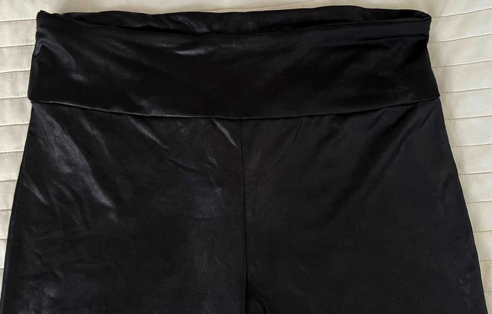 River island legginsy błyszczące czarne roz. 12 L 40