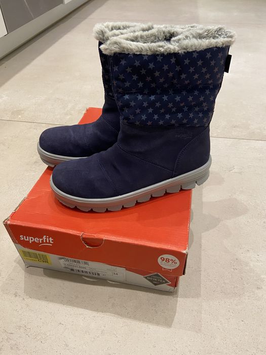 Kozaki śniegowce Superfit Flavia r. 34 goretex (jak Ecco) jak nowe.