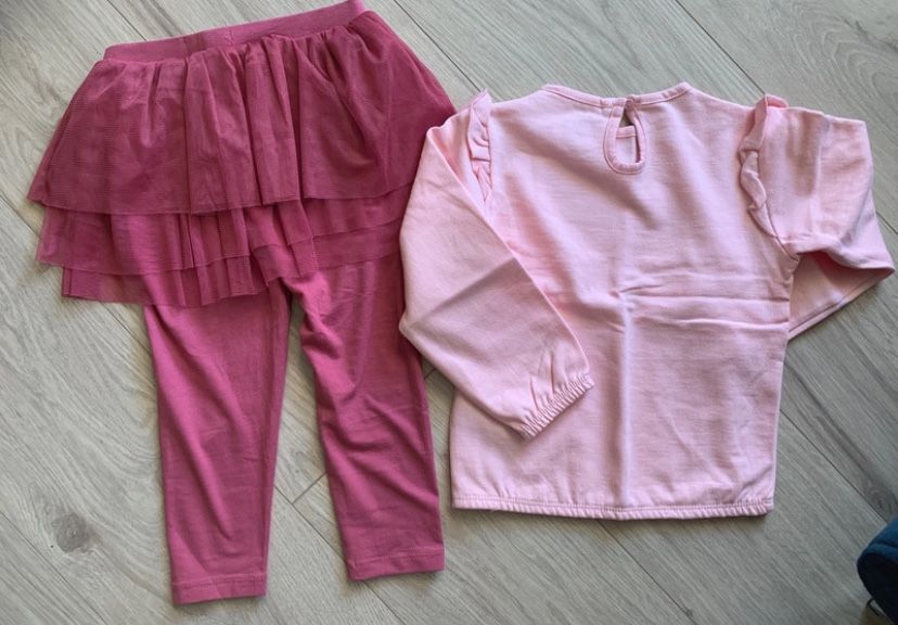 Komplet dzianinowy 98 nowa bluza i getry leginsy z tiulem