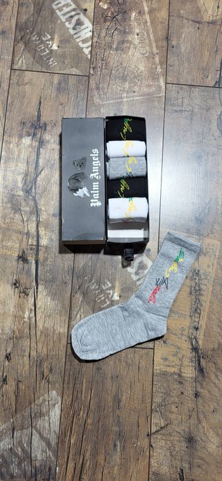 Palm Angels komplet skarpety męskie wysokie unisex bawełna premium