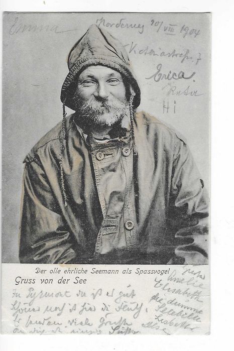 BFa Stary rybak - pocztówka - Niemcy 1904