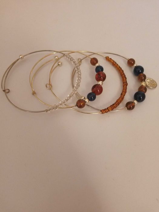 Conjunto 4 Pulseiras castanhas