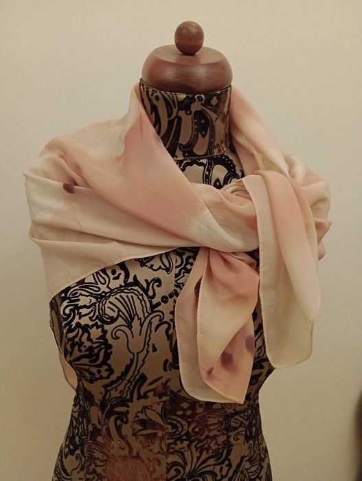 Apaszka - Chusta - Jedwab Naturalny - MILANÓWEK - wymiary 85 x 85.