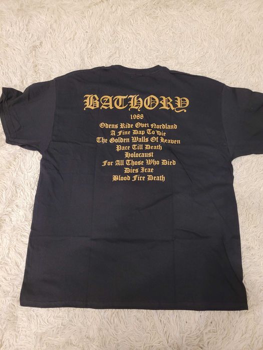 Czarna koszulka męska Bathory Blood Fire Death XL