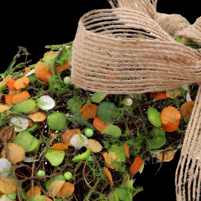 Serce z faszyny 20 cm zielono- pomarańczowe