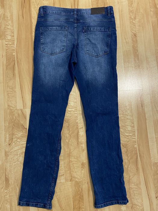 Cherokee 38/34 XXL spodnie jeansy niebieskie przetarcia