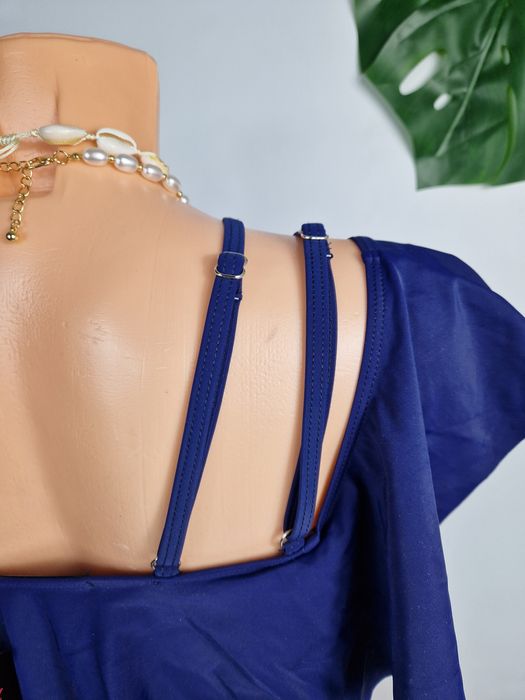 Strój kostium kąpielowy dwuczęściowy S 36 nowy granatowy hiszpanka