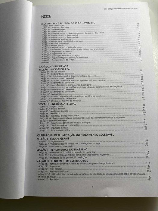 Livro Códigos Anotados & Comentados IRS