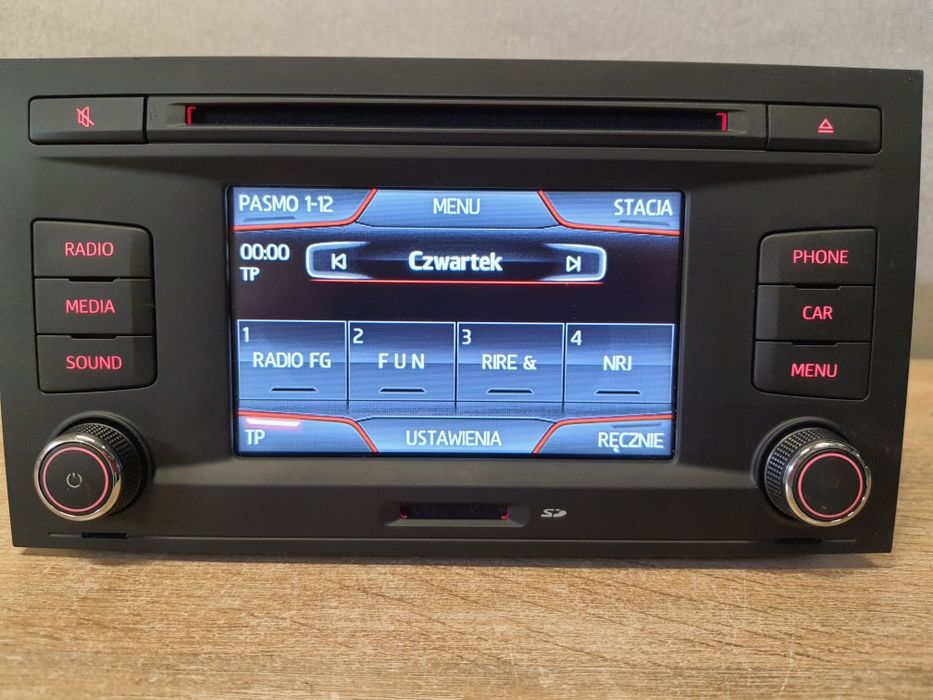Radio samochodowe SEAT VW MIB Entry VD1 / Bluetooth, AUX, Multimedia LEON 3 III Ibiza Toledo