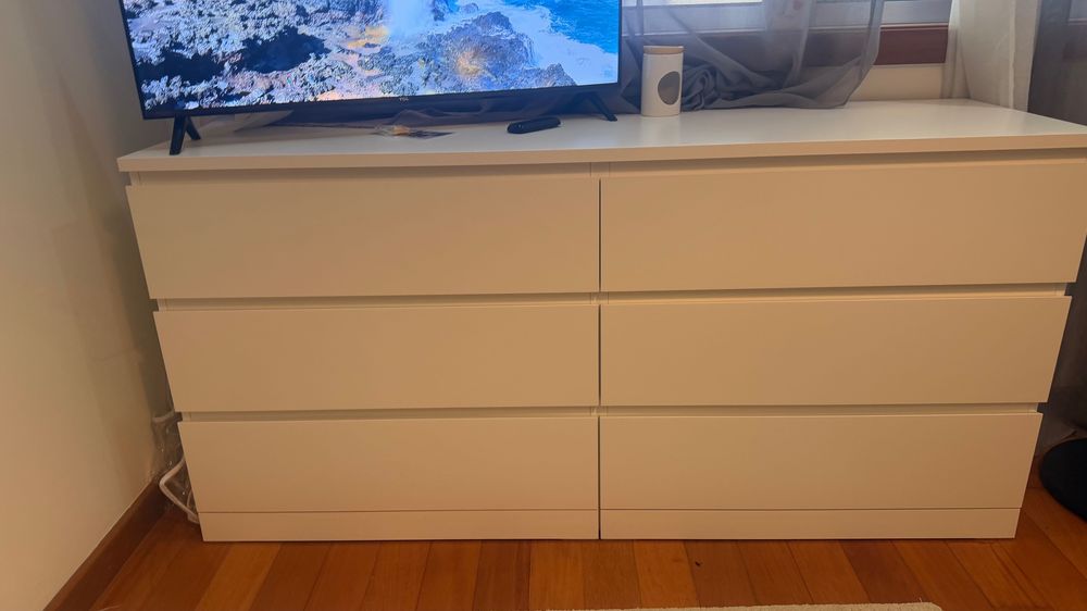 Comoda 6 gaveta branca