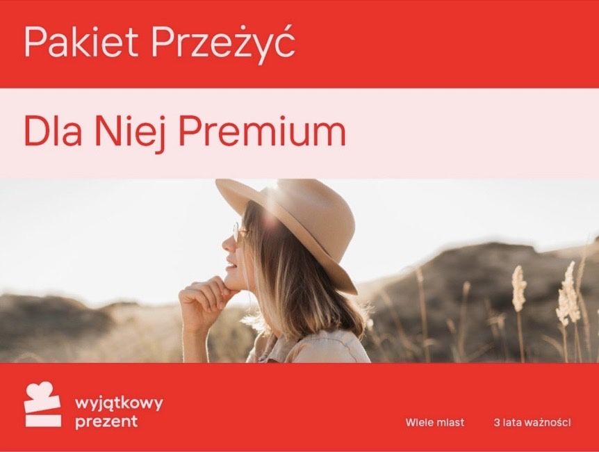Wyjatkowy prezent voucher pakiet przezyc premium dla niej 249