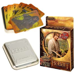 Cartas de jogar com ilustrações 3D Hobbit (novo)