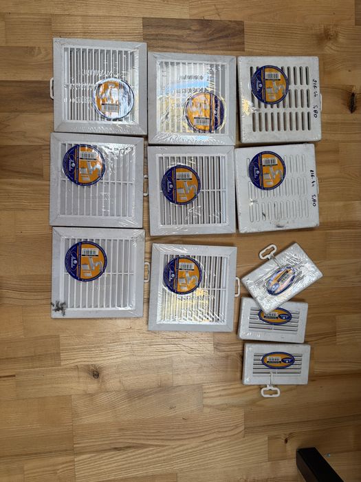 Kratki wentylacyjne biale nowe