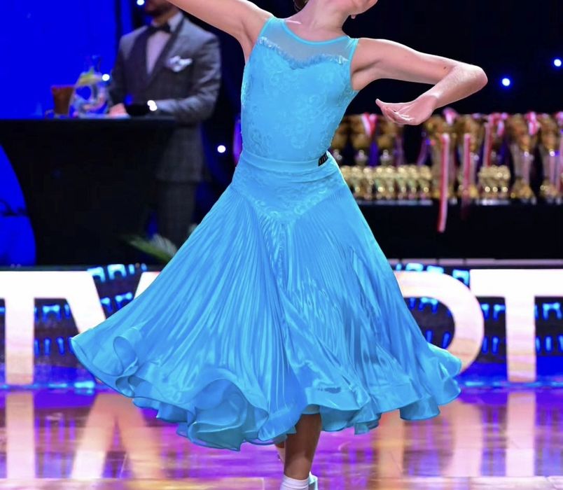 Sukienka Taneczna 2w1 (Standard + Łacina) VIVIP | Aqua | Chrisanne