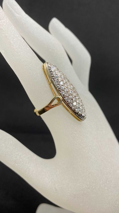 Złoty Pierścionek z cyrkoniami 14ct 585, 6,89g, rozmiar: 17