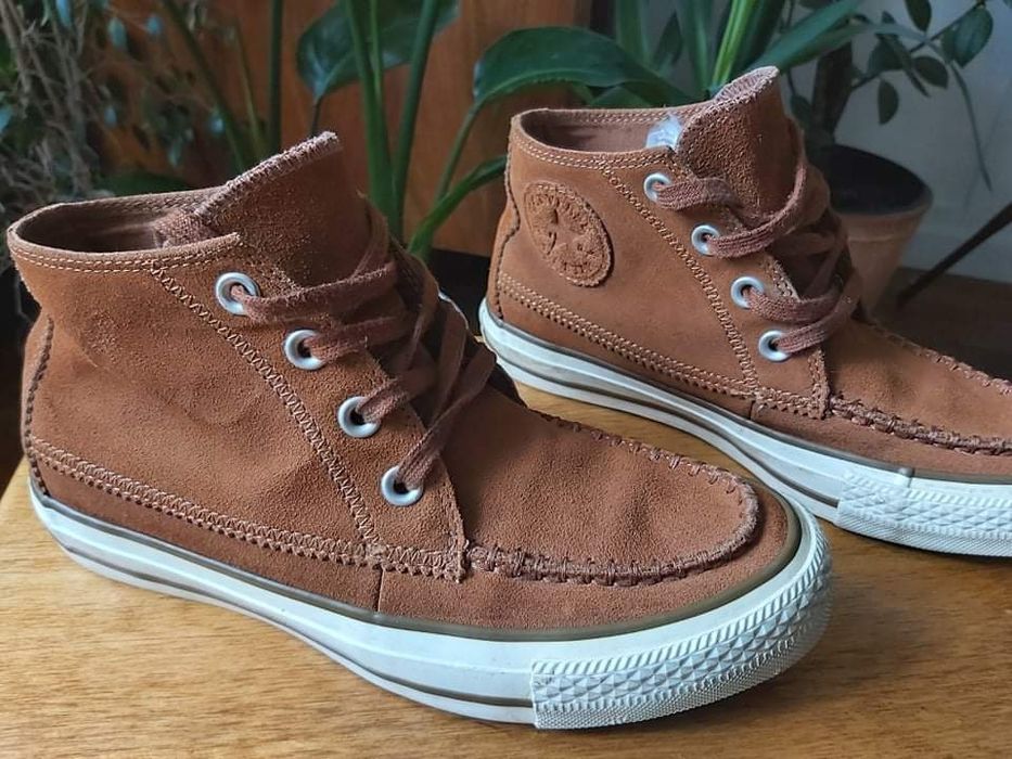 Converse skórzane 37 brązowe karmelowe