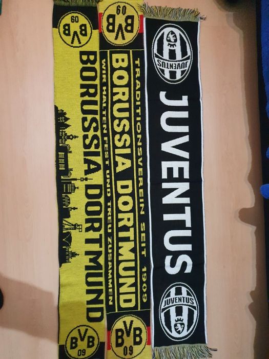 Cachecol Oficial Juventus e Borussia Dortmund