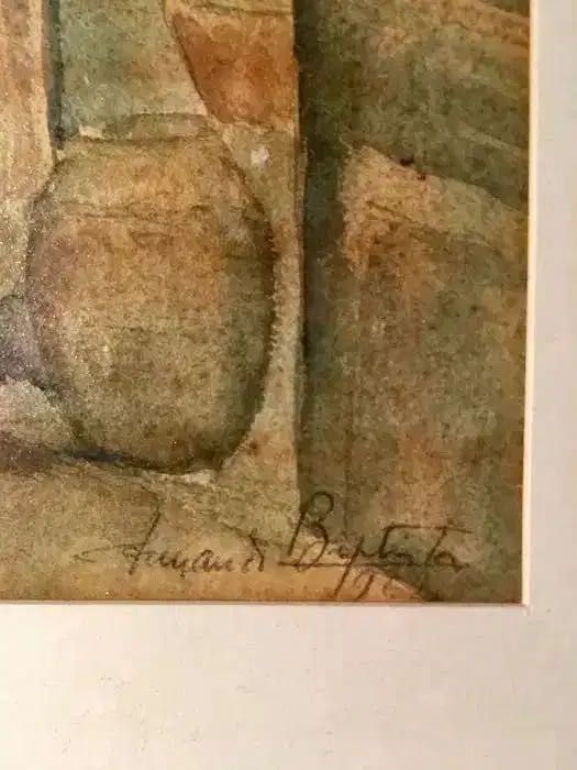 ARMANDO BAPTISTA 1962 - aguarela - 26 x 20 cm/s