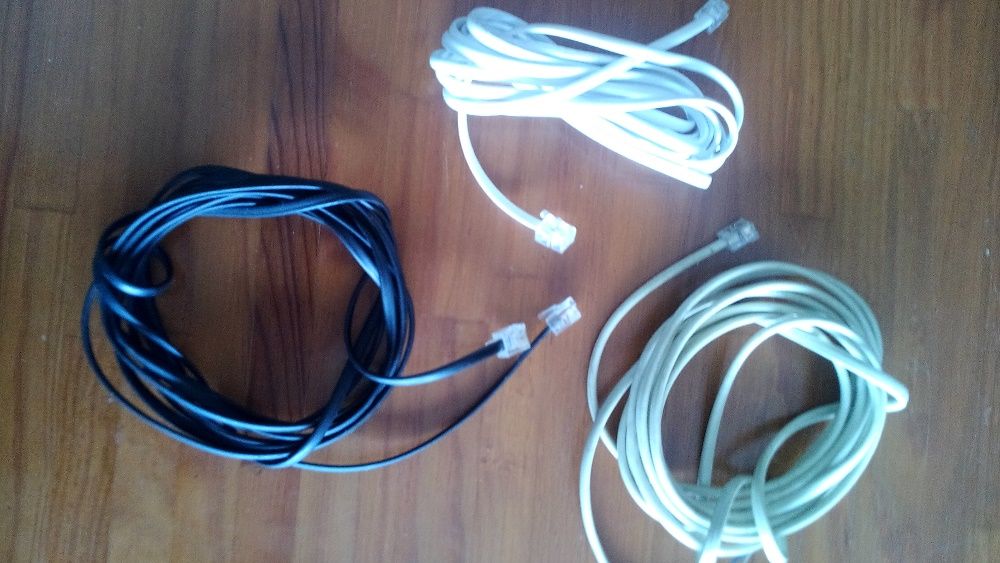 Cabo VGA com 2m outros cabos RJ45, Telefonicos, 21 pinos scart