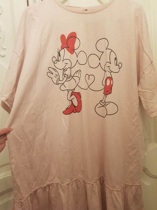 Disney* Sukienka luźna pudrowy róż Myszka Minnie*XL/XXL