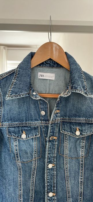 Zara camisa/casaco de ganga xs nova