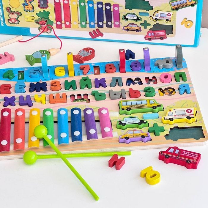 Деревʼяна Дощечка 6 в 1