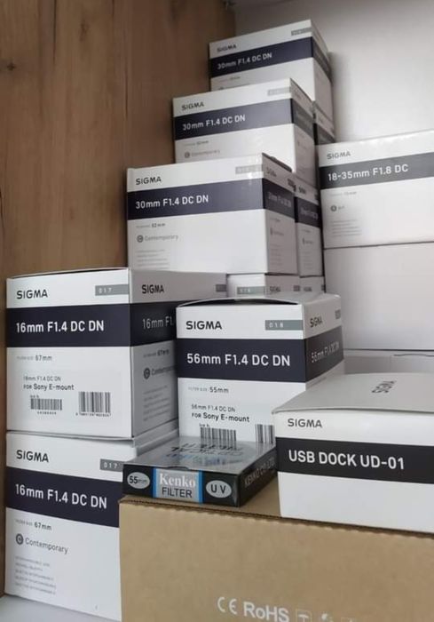 Sigma 16,23,30,35,50,56,85,135mm та інші. Нові.Гар.12 міс.