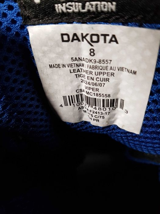 Buty robocze DAKOTA rozm 41 wkł 26,5 cm